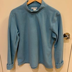 Used Orvis women’s L bluish green fleece pullover.